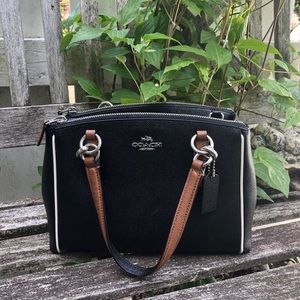 Authentic Contrast Trim Mini Christie Coach Purse